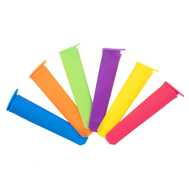 6pcset summer creative diy silicone popsicle makers handheld popsicle mold ice cream popsicle mould kitchen gadgets ice maker free global shipping