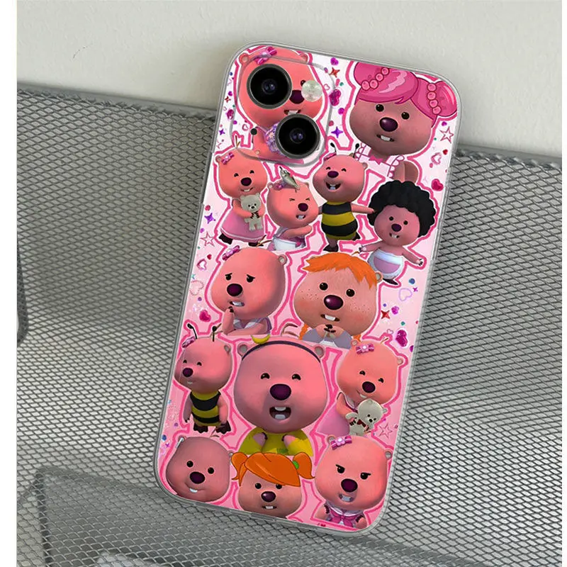 

Loopy Cute Cartoon Iphone11 14Promax Xr 8P Phone Protective Case Kawaii Pink Beaver Adorkable Sweet Girl Dress Up Holiday Gifts