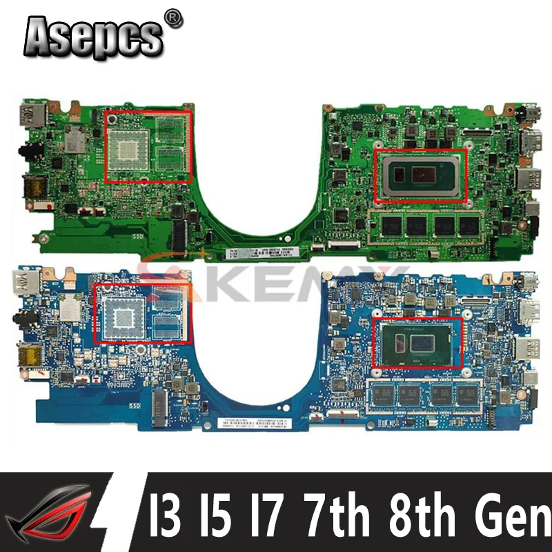 

UX331FA UX331UA Laptop Motherboard I3 I5 I7 7th Gen 8th Gen CPU 4GB 8GB RAM for ASUS UX331FN UX331UN UX331 Mainboard