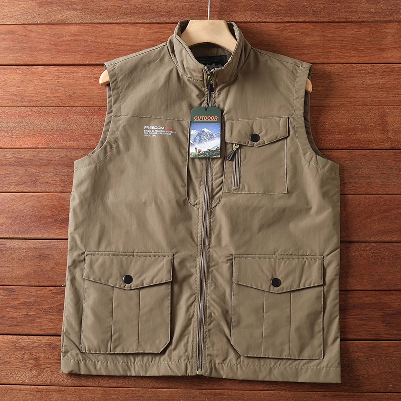 Мужской жилет повседневная фотография рыбалка толстый среднего и пожилого