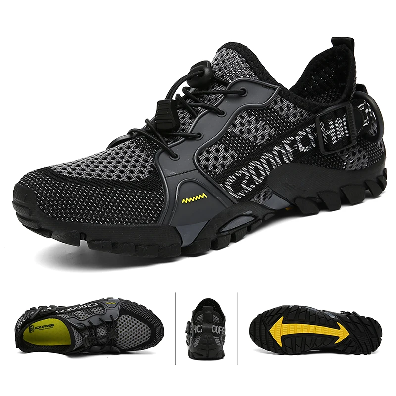 

Non Slip Trekking Hiking Shoe For Mens Wear-resistant Breathable Upstream Footwear Males Comfortable Outdoor Sports Sneakers