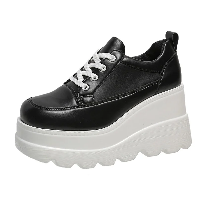 

2022 Spring And Autumn Ladies New Vulcanized Shoes Thick Sole Waterproof Platform PU Sneakers Breathable Summer Women s Shoes