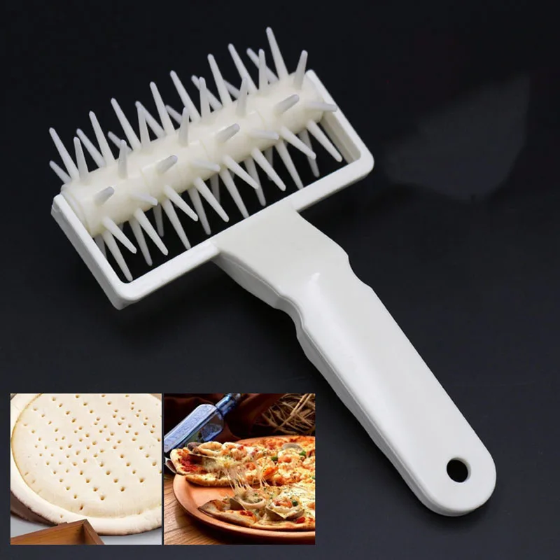

1pcs Pizza Rolling Pin Punch Pastry Roller Pin Biscuit Dough Pie Hole Embossing Dough Roller Lattice Craft Baking Cooking Tool