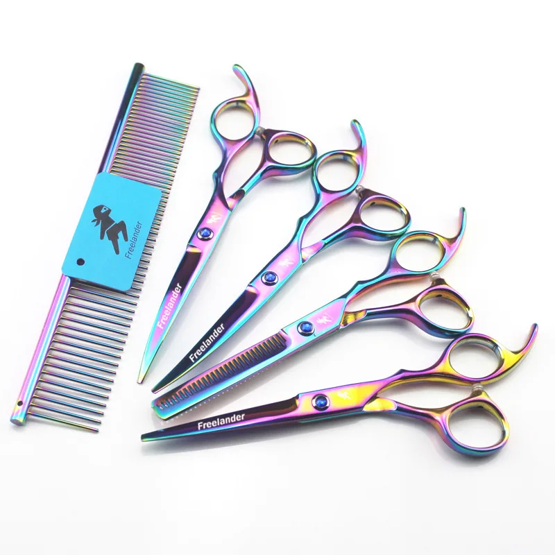 

6 Inch Pet Grooming Scissors Set Straight Dog Cut Hair Teeth Cut Fish Bone Scissors Prt Grooming Stainless Stainless Scissor