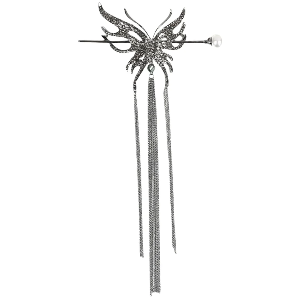 Простая заколка для волос с жемчугом и бабочкой женские заколки из сплава Deyer