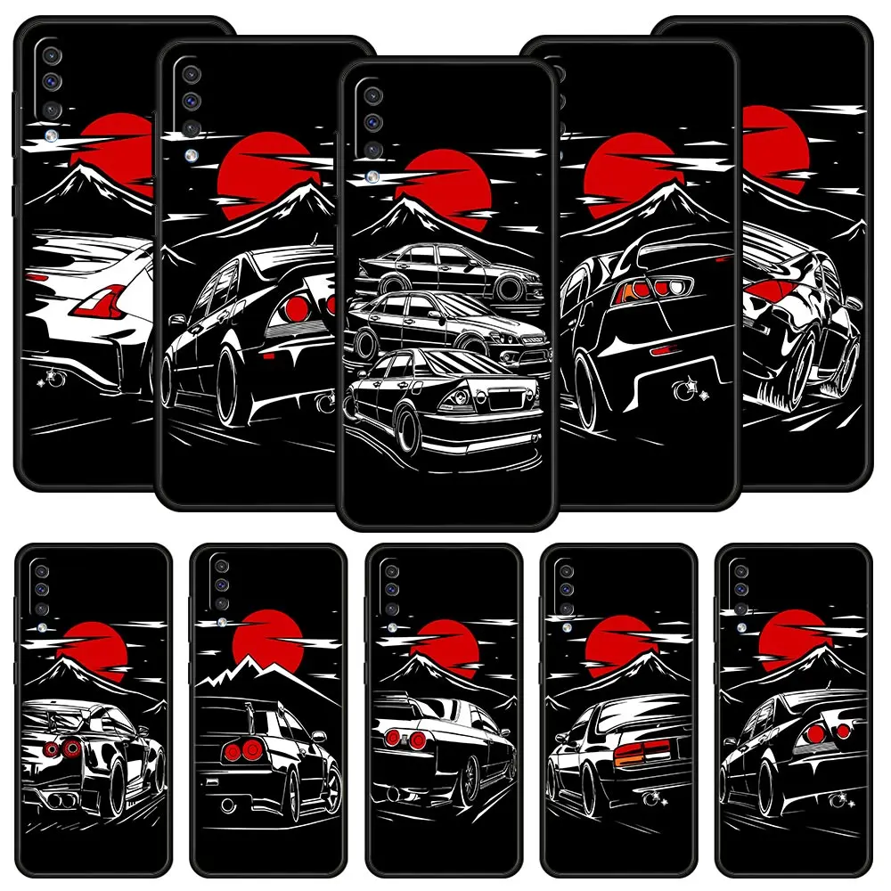 

Japan JDM Sports Car Phone Case For Samsung A52 A12 A32 4G A22 5G A30 A50 A10 A20e A72 A70 A04 A02s A04s A10s A20s A40 A42 Cover