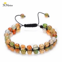 2022 new natural stone bracelet handmade braided agate beads bracelets adjustable couple jewelry gift men women bangle pulseira