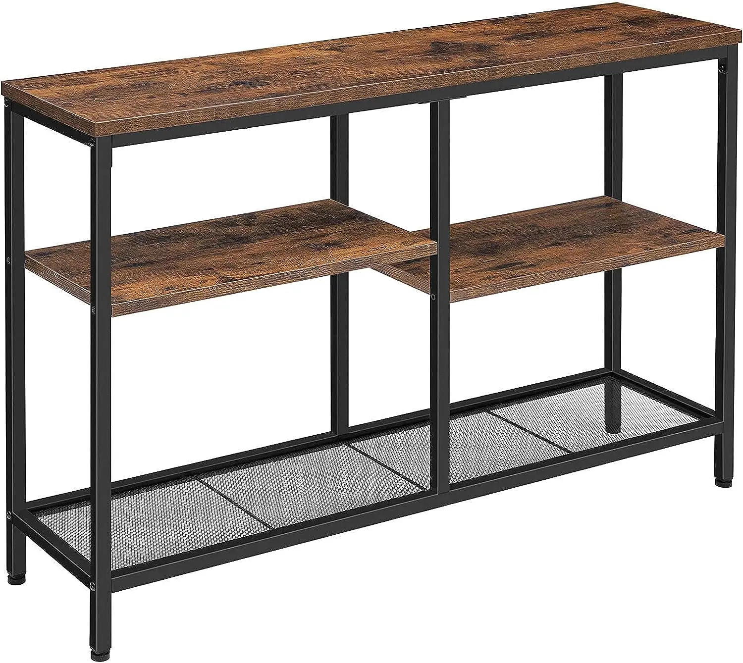 

Console Table, 4-Tier Industrial Bookshelf, Narrow Entryway Table, Sofa Table, Bookcase, Storage Shelf, Entrance Table, Hallway,