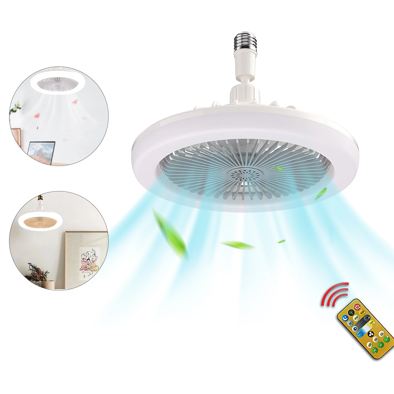 

Ceiling Fan With Lighting Lamp Remote Control Adjust Brightness,Color Temperature,Wind Speed for Bedroom Living Home
