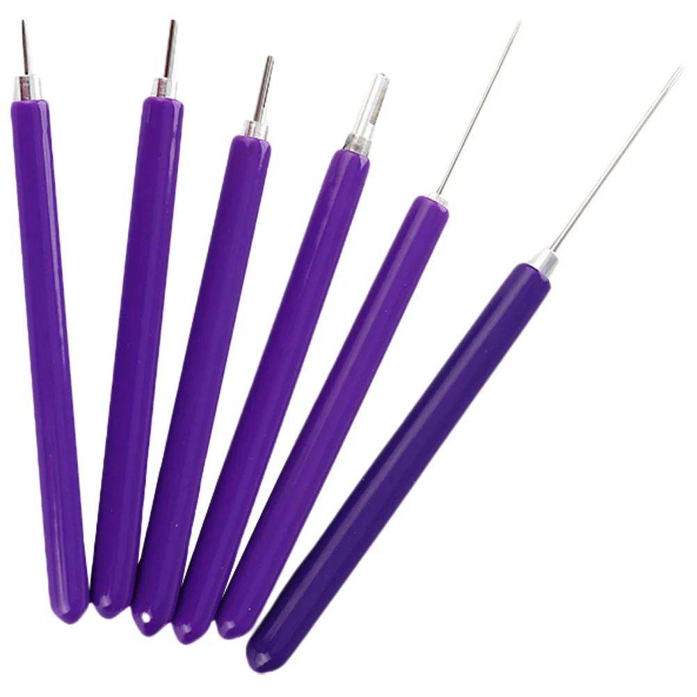 

Quilting Supplies Paper Quilling Tool Set Slotted Pen Tools Needle Home DIY Purple Stainless Steel Metal Kits Beginners