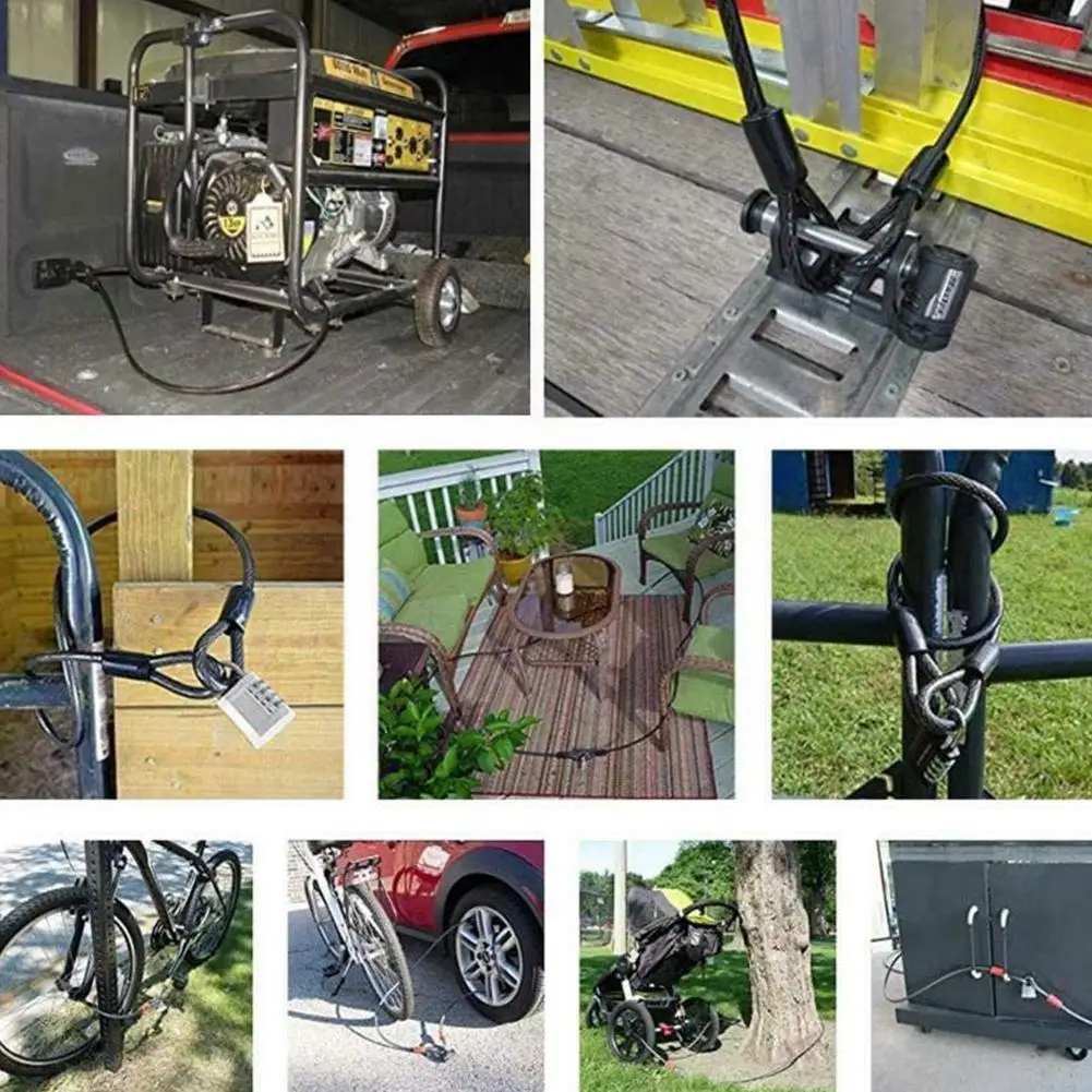

1,8 м велосипедный замок, кабель для горного и дорожного велосипеда, Антивор, охранный стальной трос, трос для мотоцикла, электрического скутера, 21 комплект