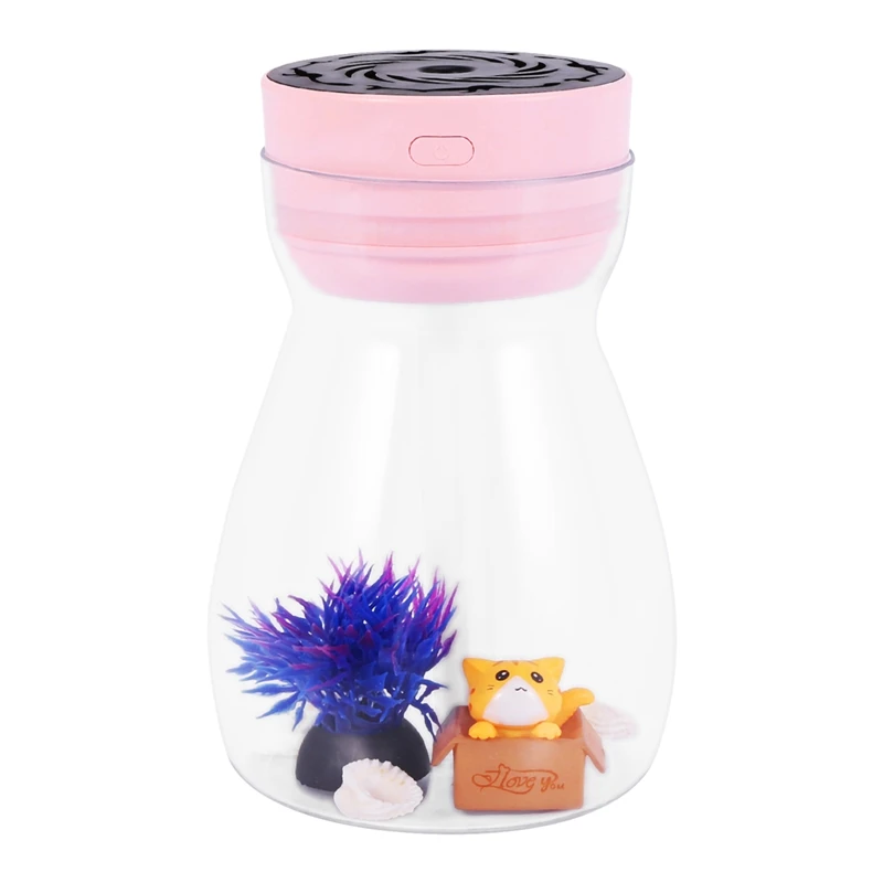 

Cute Cool Mist Humidifier Office Bedroom Air Purifier Usb Charging Kawaii Air Humidifier With Led Light Air Moisturizing Bottle