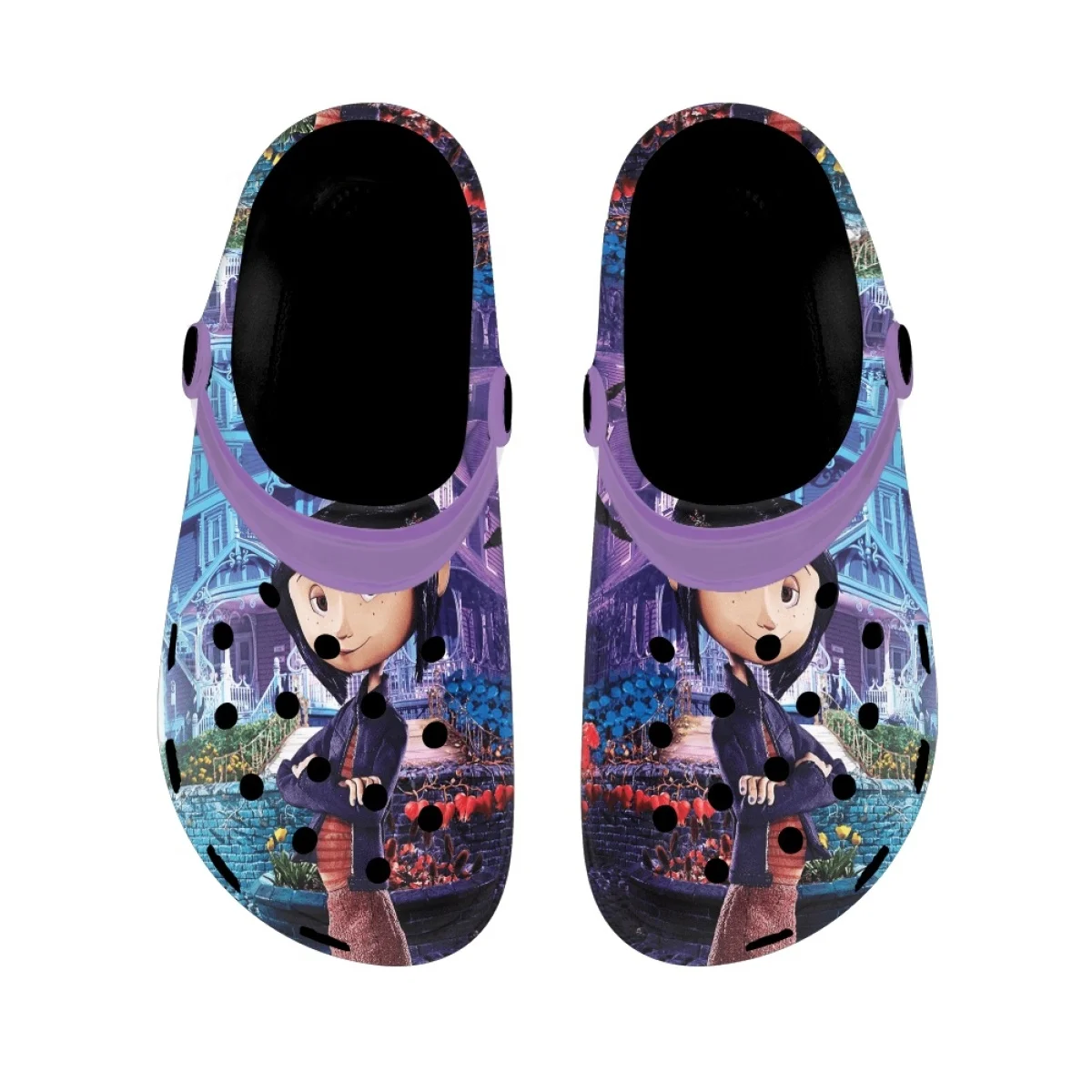 Summer Outside Wear Non-slip Slippers Coraline The Secret Door Anime Design Beach Sandals Female Home Lightweight Slides Girls