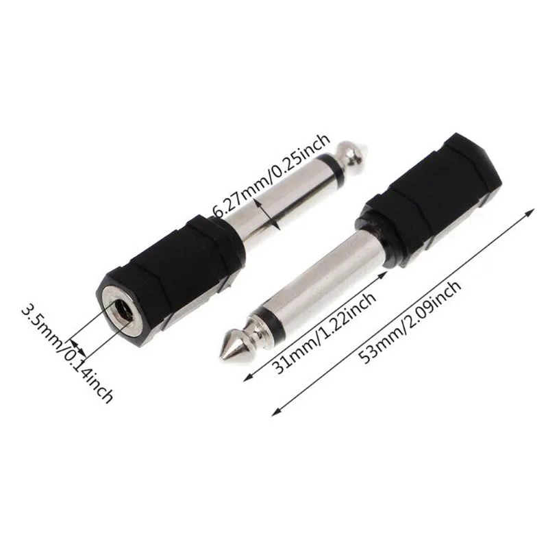 Разъем 6 35 мм 5 1/4 дюйма моно штекер на 3 1/8 2-полюсный 3-полюсный разъем для