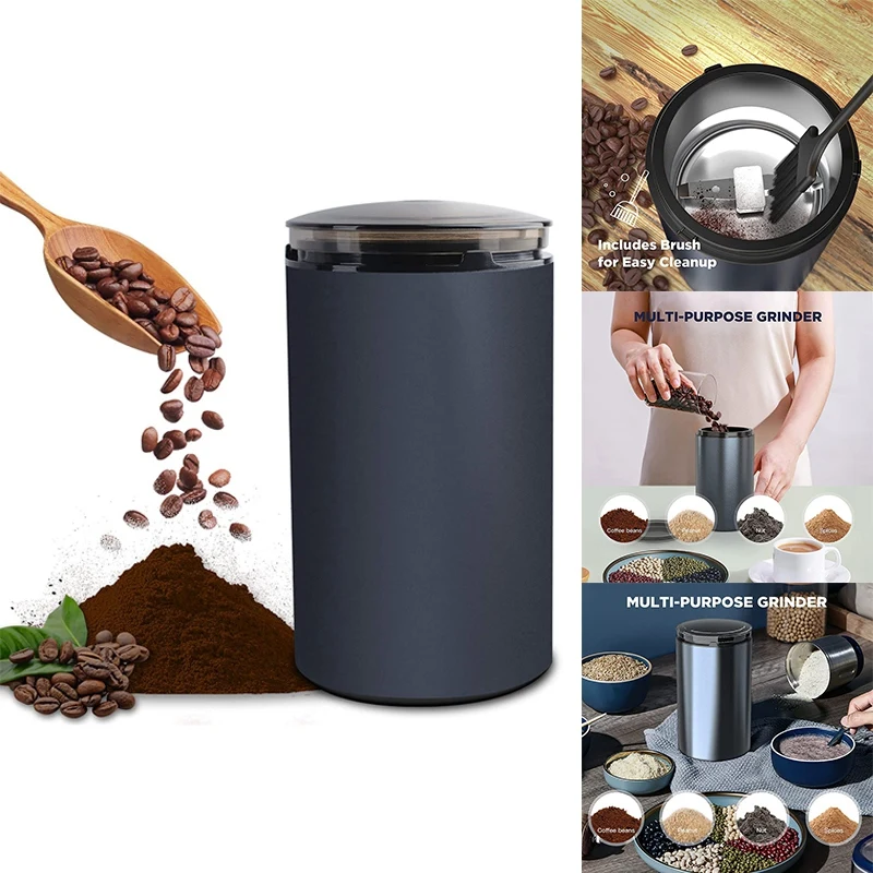 

Electric Coffee Grinder, Spice Grinder With Stainless Steel Blade & Bowl, One-Touch Control Coffee Bean Grinder