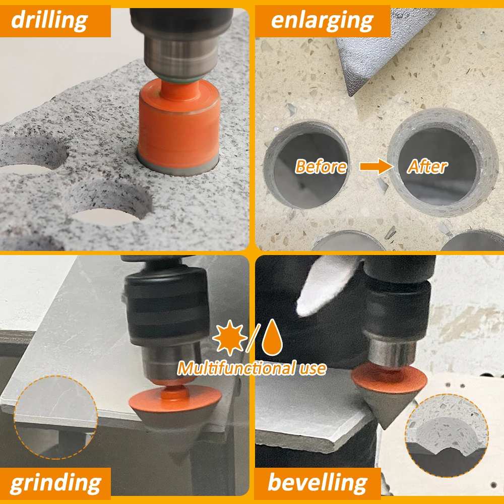 BGTEC EVA Box 11 шт. треугольные 6/8/10/20/25/28/32/45/50/65 мм алмазные сверла + 35 коническая фаска