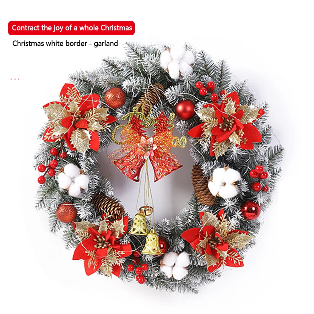 

Christmas Wreath Window Door Hanging Garlands Ornaments Front Door Wall Tree Wreath For Merry Christmas Home Wedding New Year