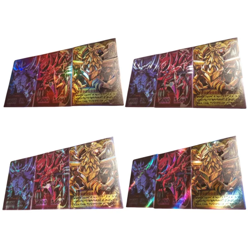 Yu-Gi-Oh флэш-карта египетский Бог DIY обычный флэш-процесс набор из 3 листов аниме