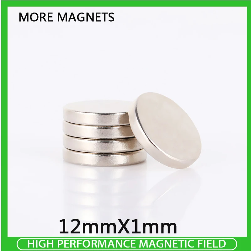 

20~500PCS 12x1mm Thin Circular Powerful Magnets 12mm x 1mm Neodymium Disc Magnet N35 Permanent NdFeB Magnets 12*1mm