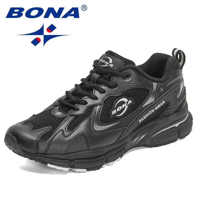 BONA 2022 New Designers Running Shoes Men Sneakers Sport Shoes Outdoor Breathable Athletic Shoes Man Training Jogging Footwear
