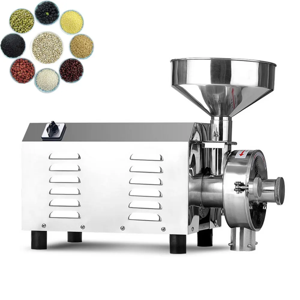 

220V/110V Commercial Grain Grinder Flour Mill Machinery Mini Electric Flour Pepper Mill Superfine Wheat Powder Machine