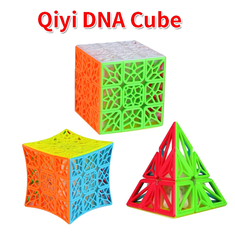 

QiYi DNA Magic Cube Plane 3x3x3 Concave 3 Magic Cube Qiyi DNA 3x3x3 Pyramid Fidget Toy Stress Reliever Toys