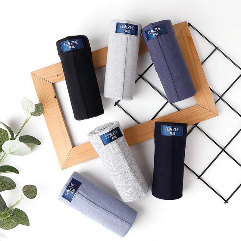 10PCS Men's Panties Pure Cotton Underwear Boxer Shorts Breathable Comfortable Plus Size Man Underpants Boxershorts Wholesale