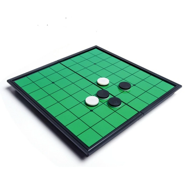 

G92F Games Reversi Strategy Board Game 9.84 Inch Board with Folding Magnetic Board Reversi Pieces Set for Home Travel Game