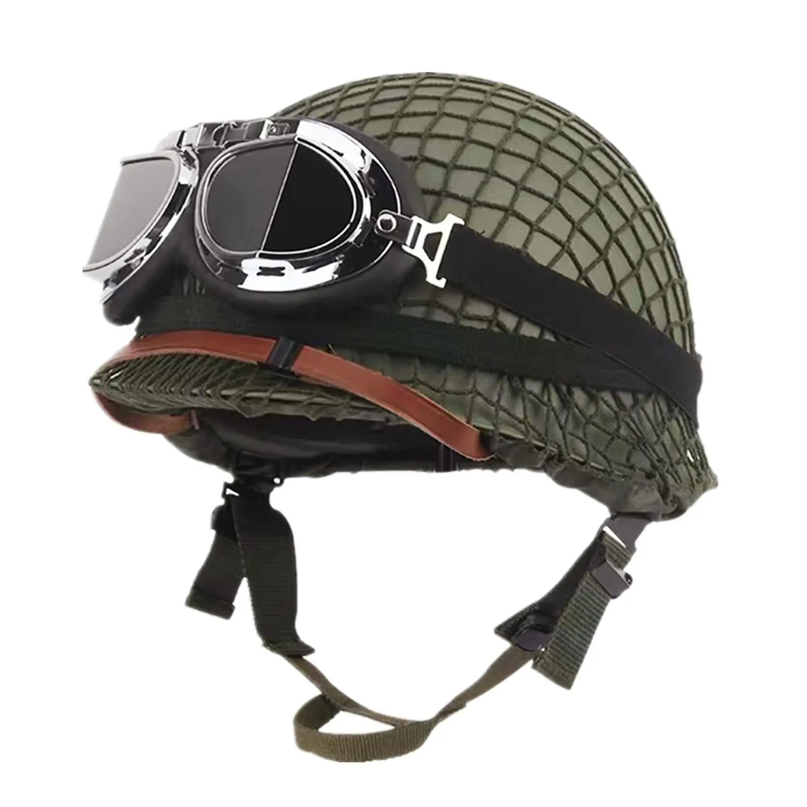 Открытый зеленый шлем WW2 США M1 стальное полевое воспроизведение с сетчатым