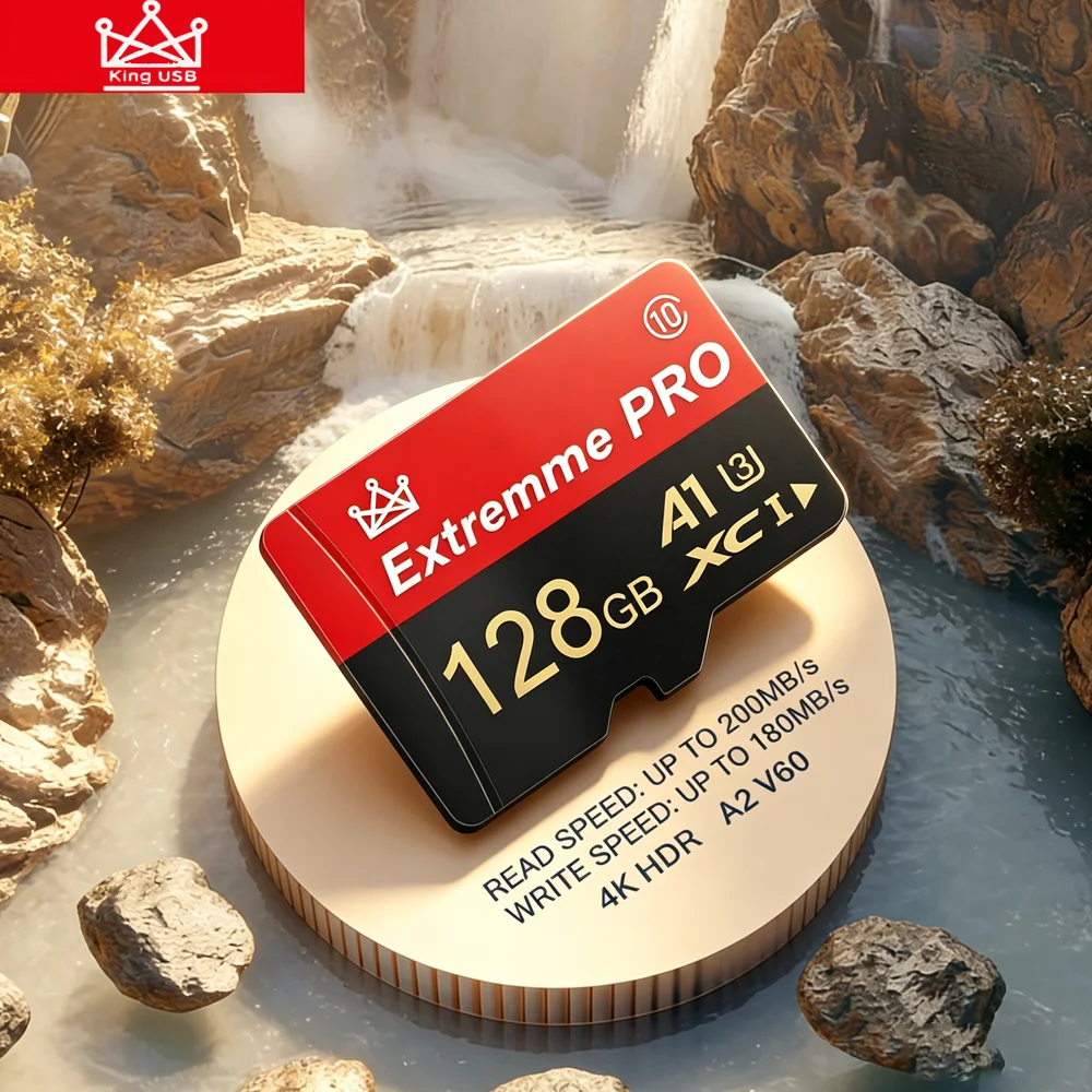 Фото Карта памяти Micro SD TF 512 ГБ 256 ГБ 128 ГБ 64 ГБ, ультрабыстрая U3 V30 A2 для дронов FPV, фристайла и записи видео 4K №1