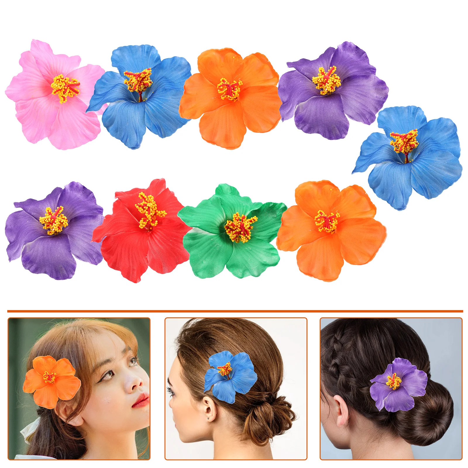 

9 Pcs Women Barrettes Girl Hair Clips Fashion Wedding Accessories Pins Fresh Women's