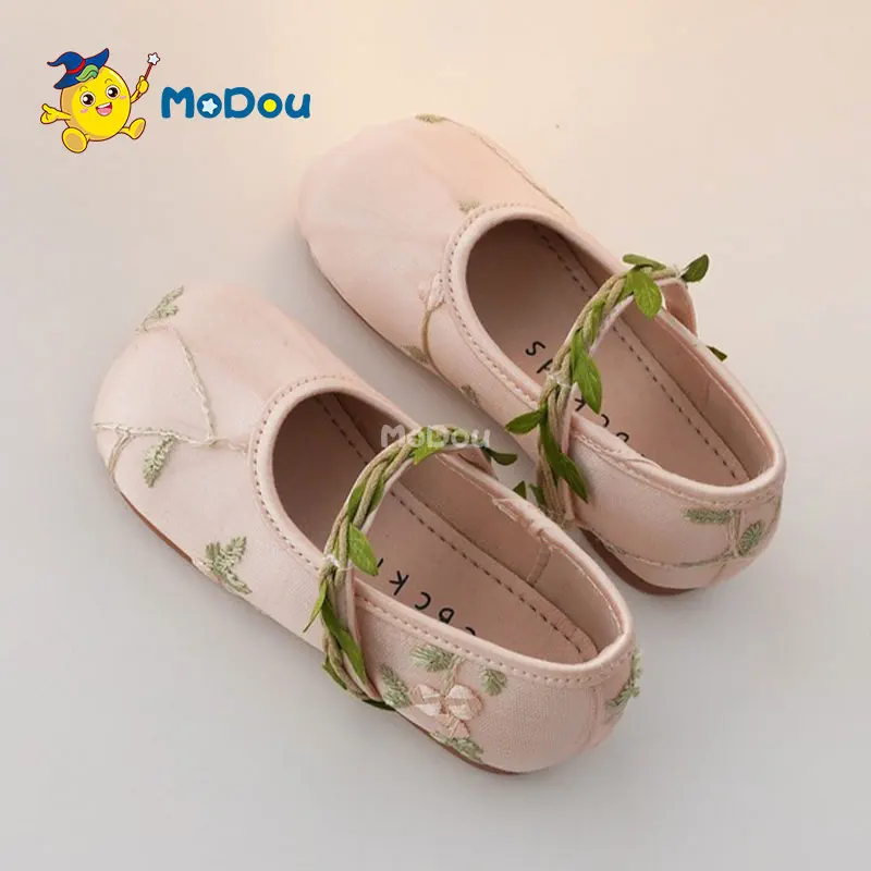 

Mo Dou 2022 Spring And Autumn New Style Leather Shoes Ultrafiber Vamp Skin Friendly Lining Rubber Sole Hook And Loop Breathable