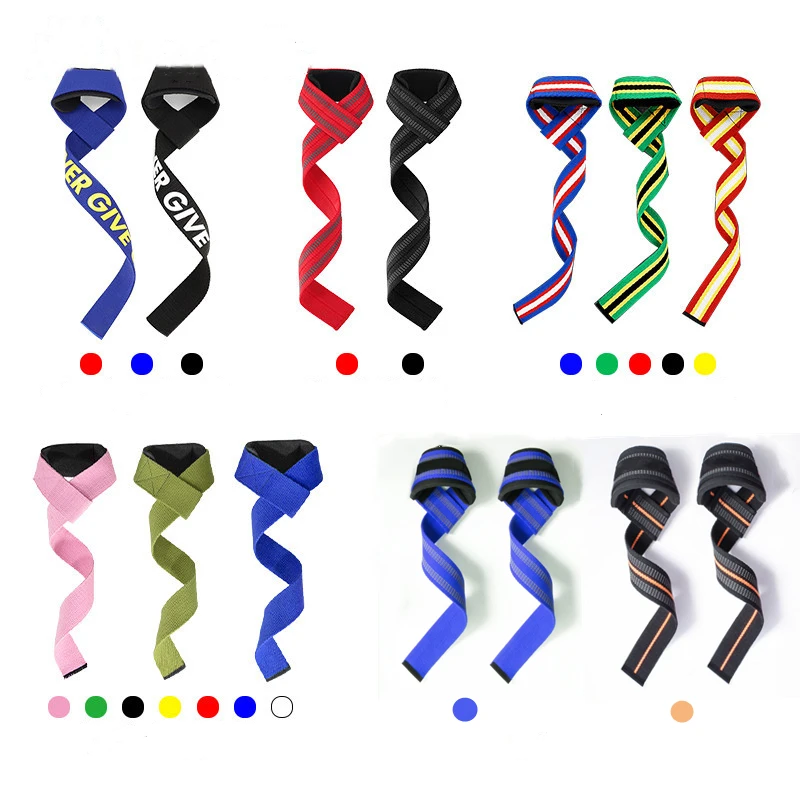 

1pair Weightlifting Wrist Band With Non-Slip Grip Sports Deadlift Wristbelt Fitness Bodybuilding Training Gym Lifting Straps