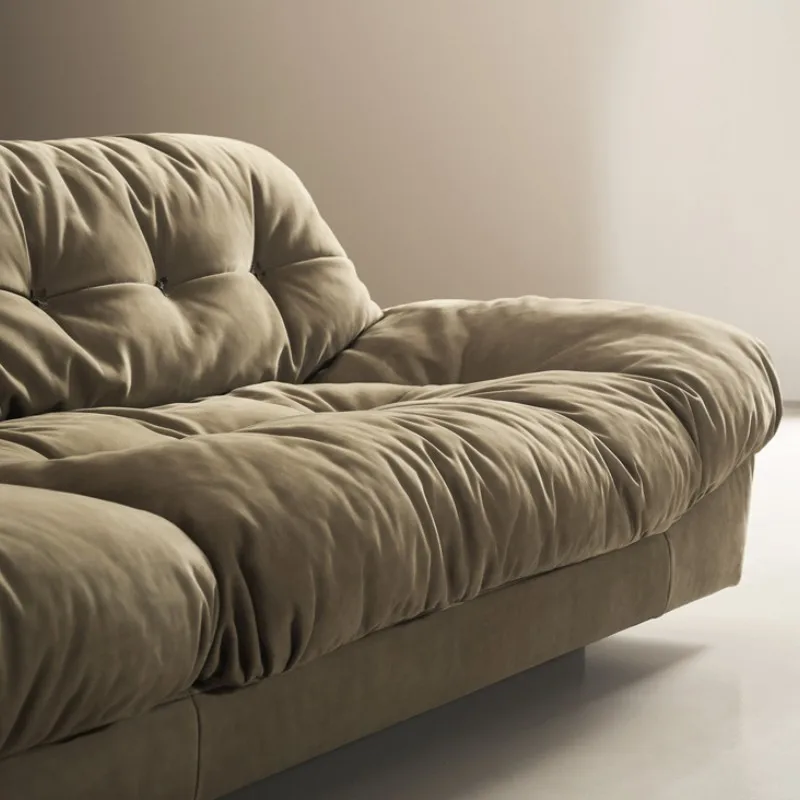 Пуховой диван TuyaItalian ткань искусство итальянская матовая кожа трехместный для