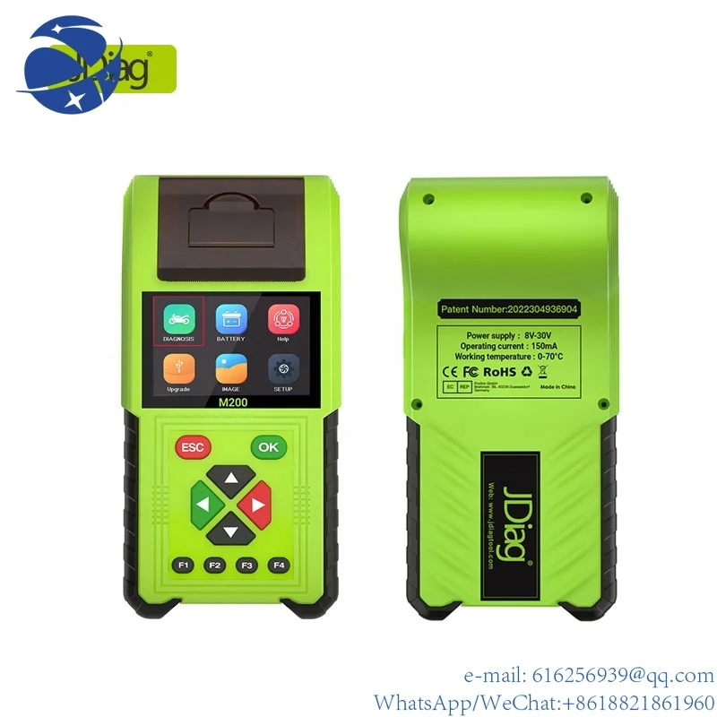 

Newest JDiag M200 Motorcycle Diagnostic Tool Data printing Function Scanner OBD Version Multi-Language For Brand Motorcycle