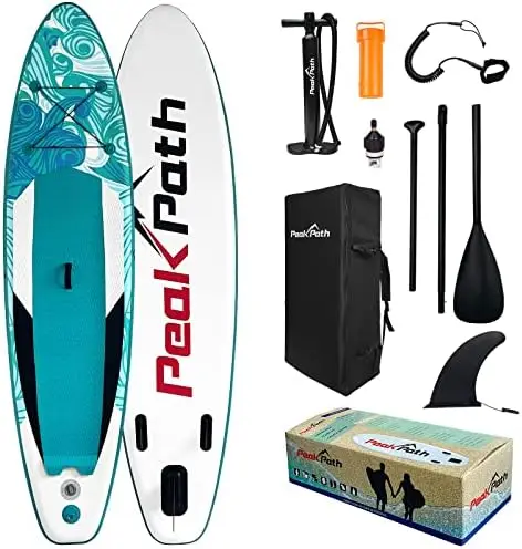 

Stand Up Paddle Board (6\u2019\u2019 Thick) with Premium SUP Accessories&Bag,Bottom Fin for Paddling,Surf Control,Non-Slip D