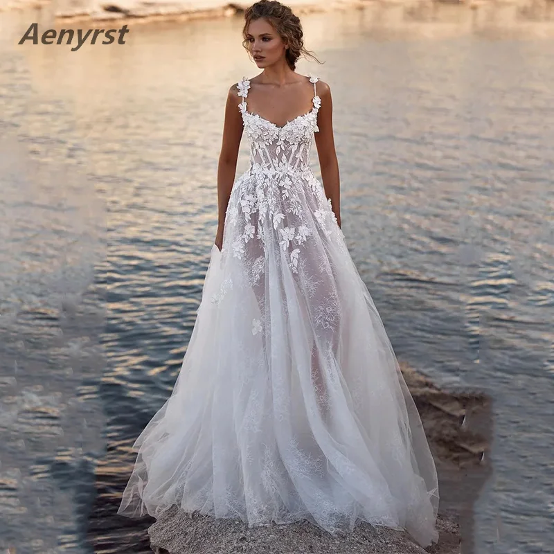 

Женское свадебное платье со шлейфом Aenyrst, облегающее платье с V-образным вырезом и открытой спиной, свадебное платье в стиле бохо, модель es 2024