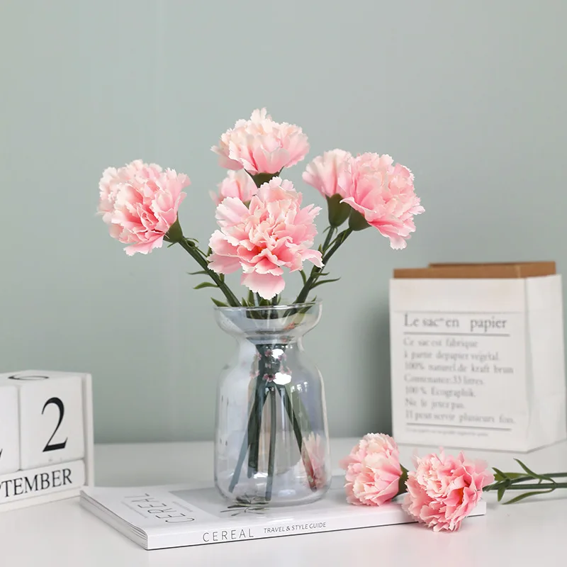 

Искусственные цветы гвоздики, набор из 5 штук