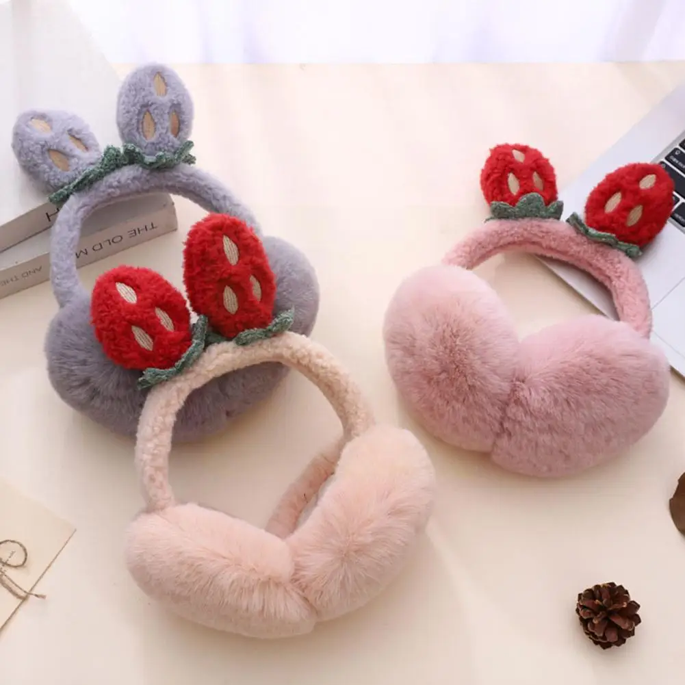 

Winter Earmuffs For Women Fluffy Earmuffs Cartoon Rabbit Ears Warm Ear Muffs Cover Outdoor Windproof Foldable Ear Prote N1w8