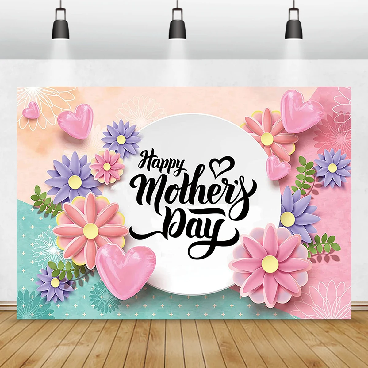 Happy Mother's Day Festival Love Rose Backdrop Party Decorations Photography Background Supplies Booth Prop  Family Photo Shoot enlarge
