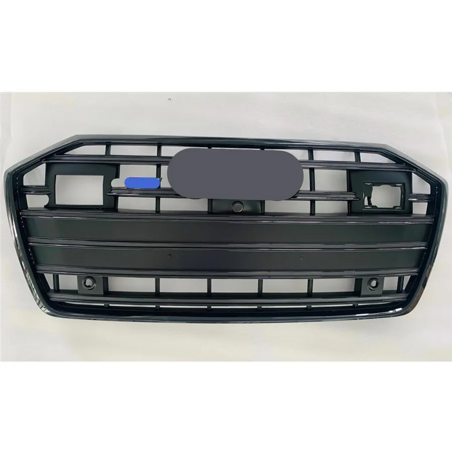 

For S6 Style Front Grill Black for Audi A6/S6 C8 2019 2020 with ACC Hole Car-styling Accessories
