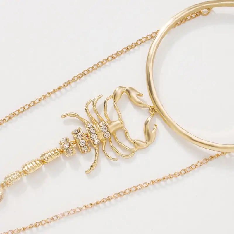 Браслет на руку скорпиона кольцо браслет ручная работа ювелирные изделия для