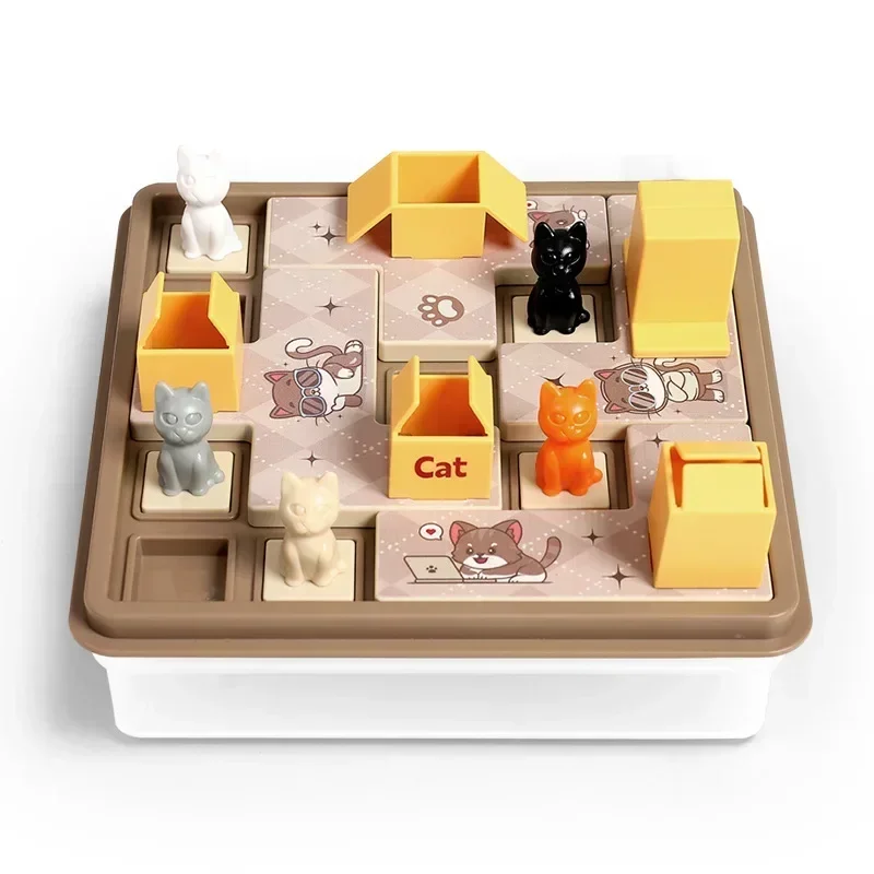 Детская образовательная обучающая игрушка Cat Express Box настольная игра-головоломка