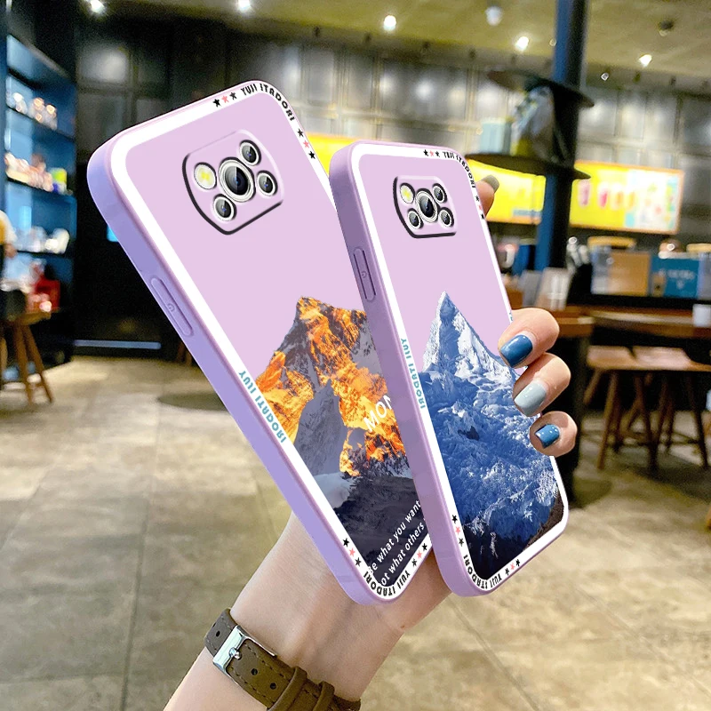 

Rizhao Golden Mountain Art Phone Case For Xiaomi Mi Poco X4 X3 C40 C3 M4 M3 F4 F3 GT Pro NFC 5G TPU Funda Liquid Rope Cover