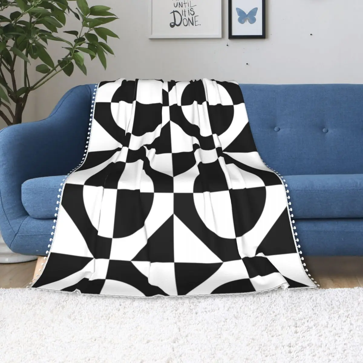 

Двухцветное одеяло, черное, белое, в стиле 60-х годов, летнее мягкое одеяло, модное красивое флисовое покрывало