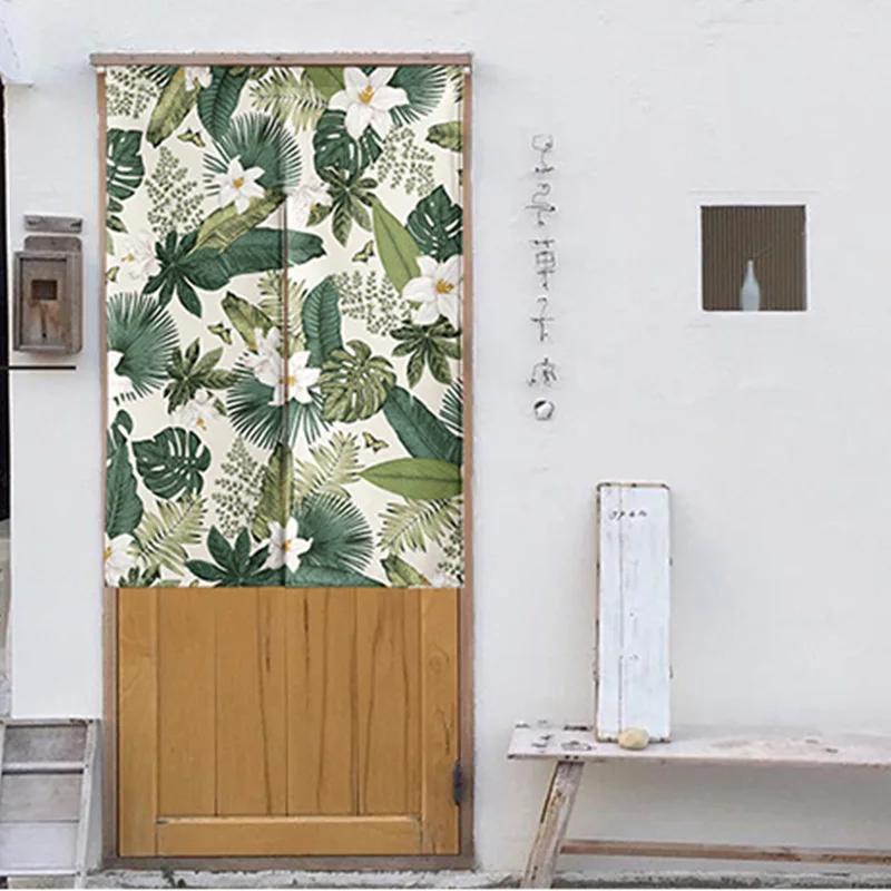 

Birds Floral Door Curtains Printed Rustic Country Retro Style Curtain Drapes for Living Dining Room & Kitchen Home Decors TJ7358