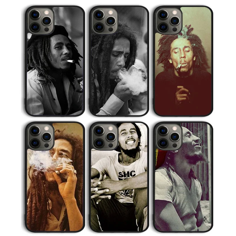 Чехол для телефона Reggae Singer Bob Marleys задняя крышка iPhone 15 SE2020 14 13 11 12 Pro Max mini XS XR X 8 Plus 7 6S