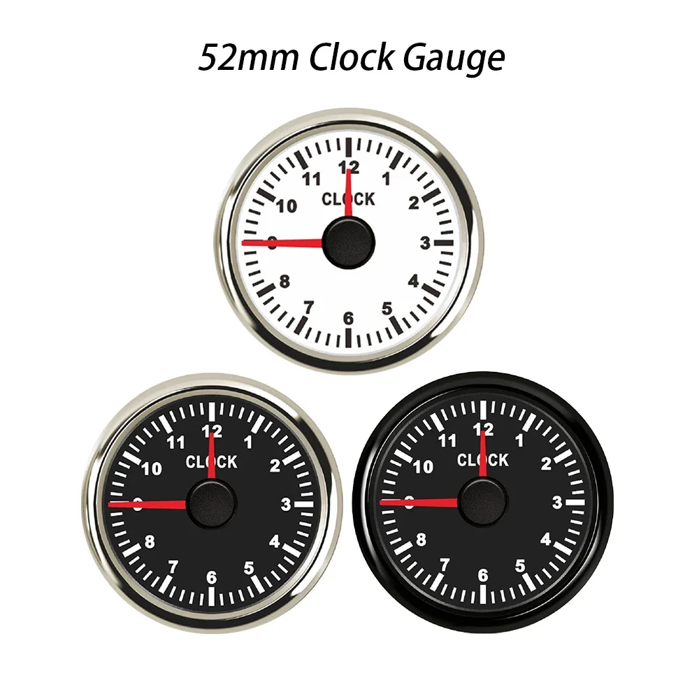 Водонепроницаемые часы 52 мм 12-часовой формат с красной подсветкой 12 В 24 для