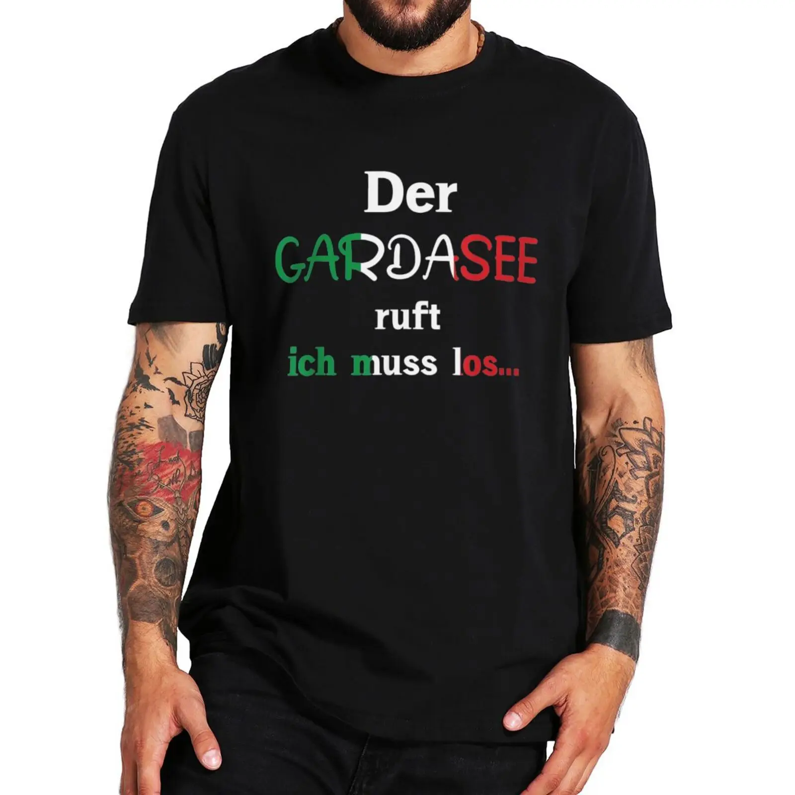 

Der Gardasee Ruft Ich Muss Los Italien T-Shirt Funny Lake Garda Lovers Men Clothing Casual Premium 100% Cotton Summer T Shirt