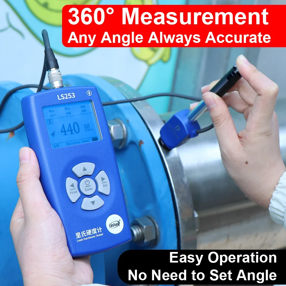 LS253 Multi Probe Support APP Беспроводной принтер Портативный твердомер для алюминиевого